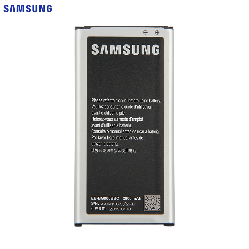 Оригинальная батарея samsung EB-BG900BBE EB-BG900BBC для samsung Galaxy S5 SM-G870A G900S/F G900M G9008V 9006V 9006W G900FD 2800mA