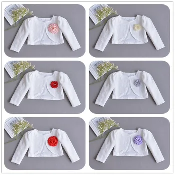 

2018 Baby Girl Cute Flower Long Sleeved Lace Jacket Cardigan Infant Girls Spring Autumn White Jackets Newborns Clothes