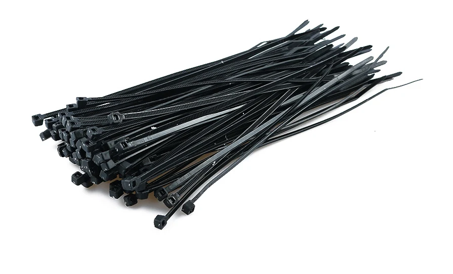 100 шт./пакет 2,5*100 мм 2,5*150 мм 2,5*200 мм черный Сетевой провод кабеля нейлона Пластик разъемные многоразовые самоблокирующаяся застежка-молния кабеля галстук-бабочка