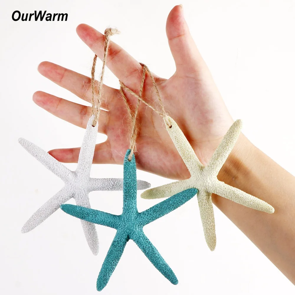 OurWarm 10 шт. 4 дюймовое морское украшение из смолы искусственные морские звезды пять