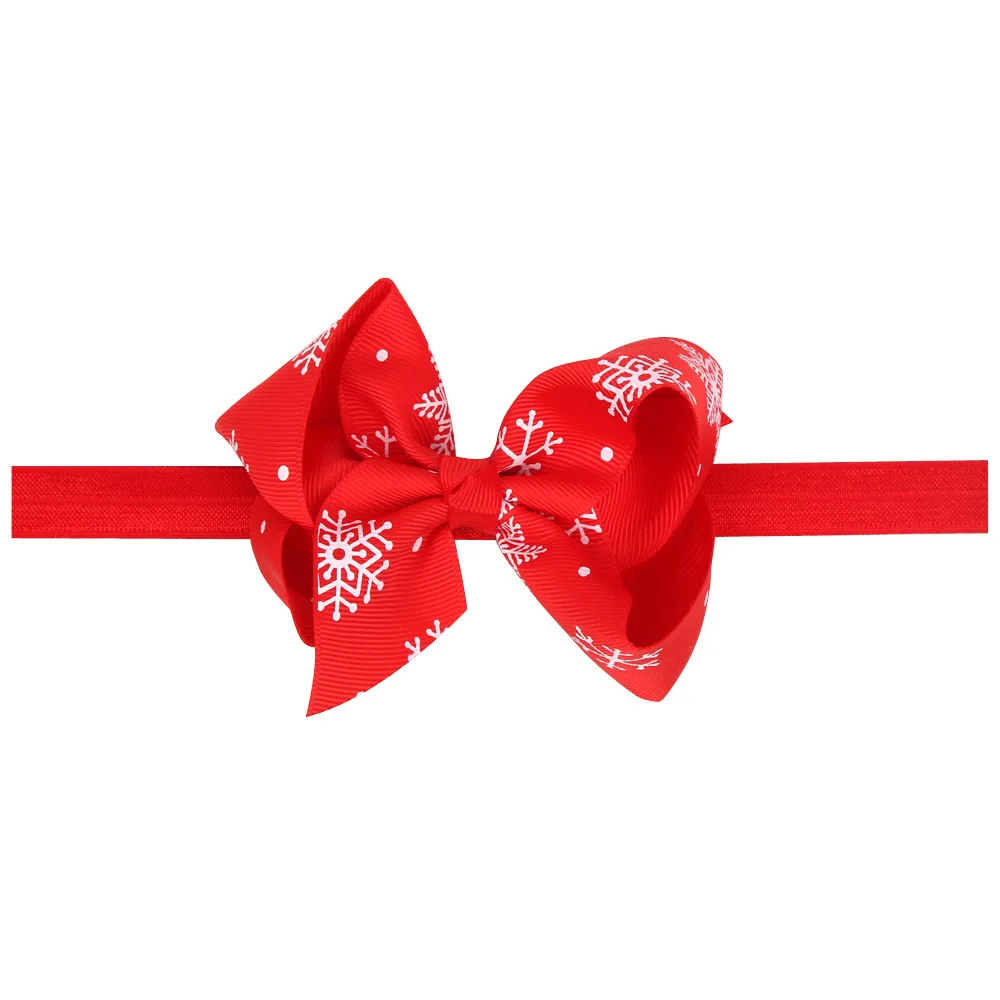 

Christmas Baby Headband Snow Flower Princess Girls Newborn Infant Toddler Headwear Hair Bow Headdress Children Hair Accessories