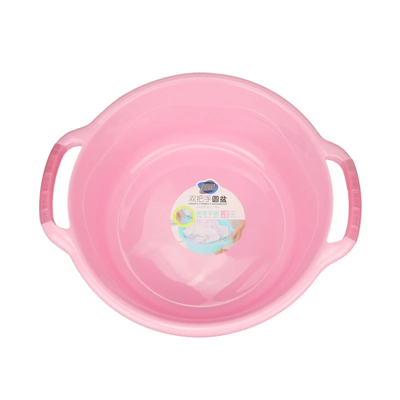 Бытовой пластиковый горшок для ванной комнаты 42*37*15 см Толстая органическая ткань для мытья лица портативный инструмент Многофункциональный розовый цвет