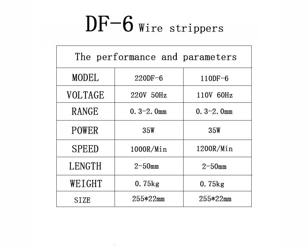 DF-6 Enameled Draht Stripping Maschine Varnished Draht Stripper 12500 r min 