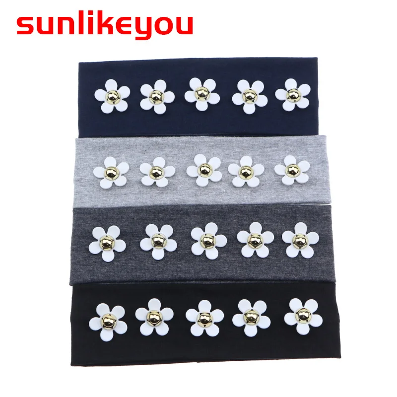 

Sunlikeyou Fashion Newborn Kids Baby Hair Accessories Elastic Cotton Hair Bands Girls Turban Flower Toddler Baby Girl Headband