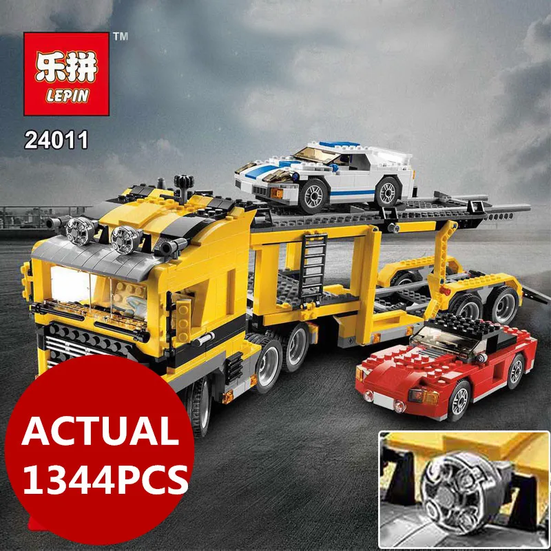 

Lepin 24011 Technic Series The Three in One Highway Transport Set 1344Pcs Educational Building Blocks Brick Toys Model Gift 6753