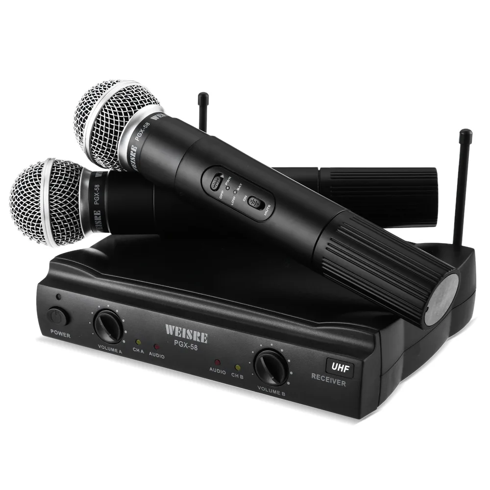 Профессиональный беспроводной микрофон WEISRE PGX58 UHF микрофонная система двойной