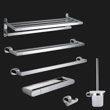 Набор аксессуаров для ванной комнаты, хромированная латунная стойка для полотенец, крючок для полотенец, туалетная бумага, держатель для щетки, набор оборудования для ванной комнаты