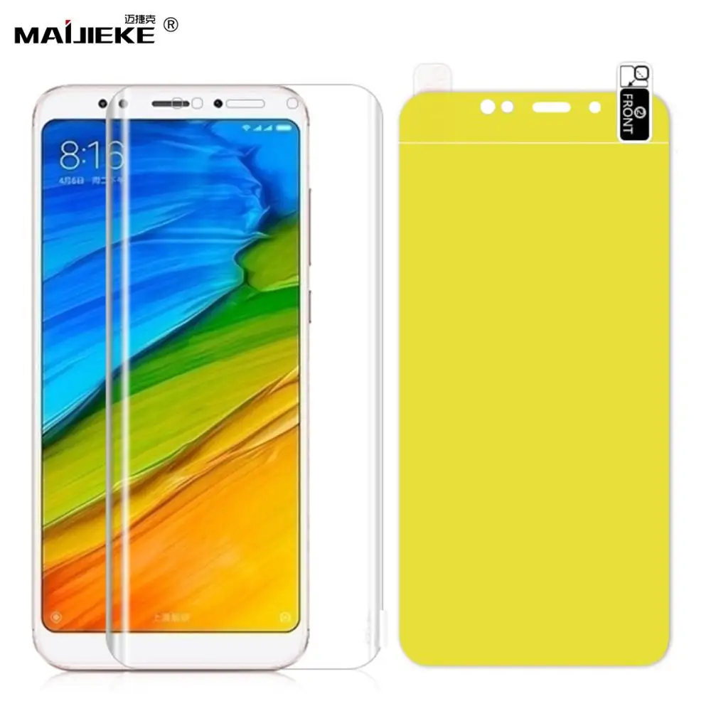 Защитная 3d пленка для Redmi 5 Plus 7 6 6A 5D Гидрогелевая Note Pro нано с полным покрытием (не