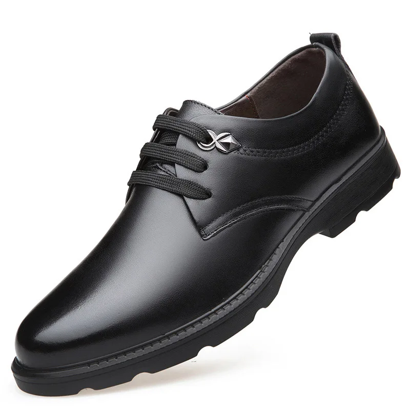 

Hot explosions low to help British style men's casual shoes leather black breathable wear-resistant casual business shoes men