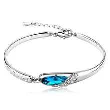100% Joyería de Plata Esterlina 925 Mar Azul Pulseras y Brazaletes de Calidad Superior!! envío Gratis