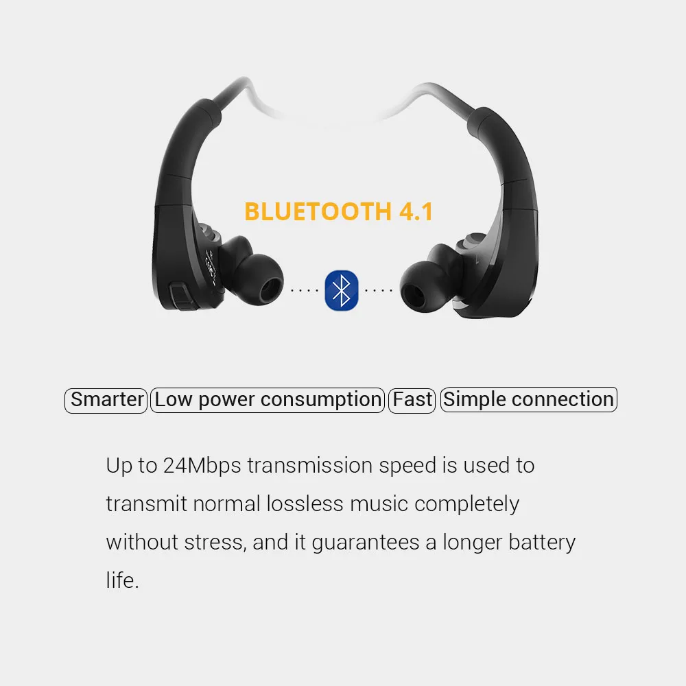 Bluetooth наушники FiiDiil IPX5 водонепроницаемые спортивные Беспроводные с крючком