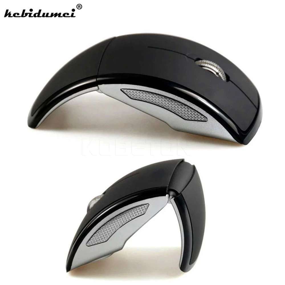 

kebidumei 1pcs 2.4GHz Foldable Wireless Arc Optical Mouse Mice with Mini USB Receiver for Pad PC Laptop Notebook Computer