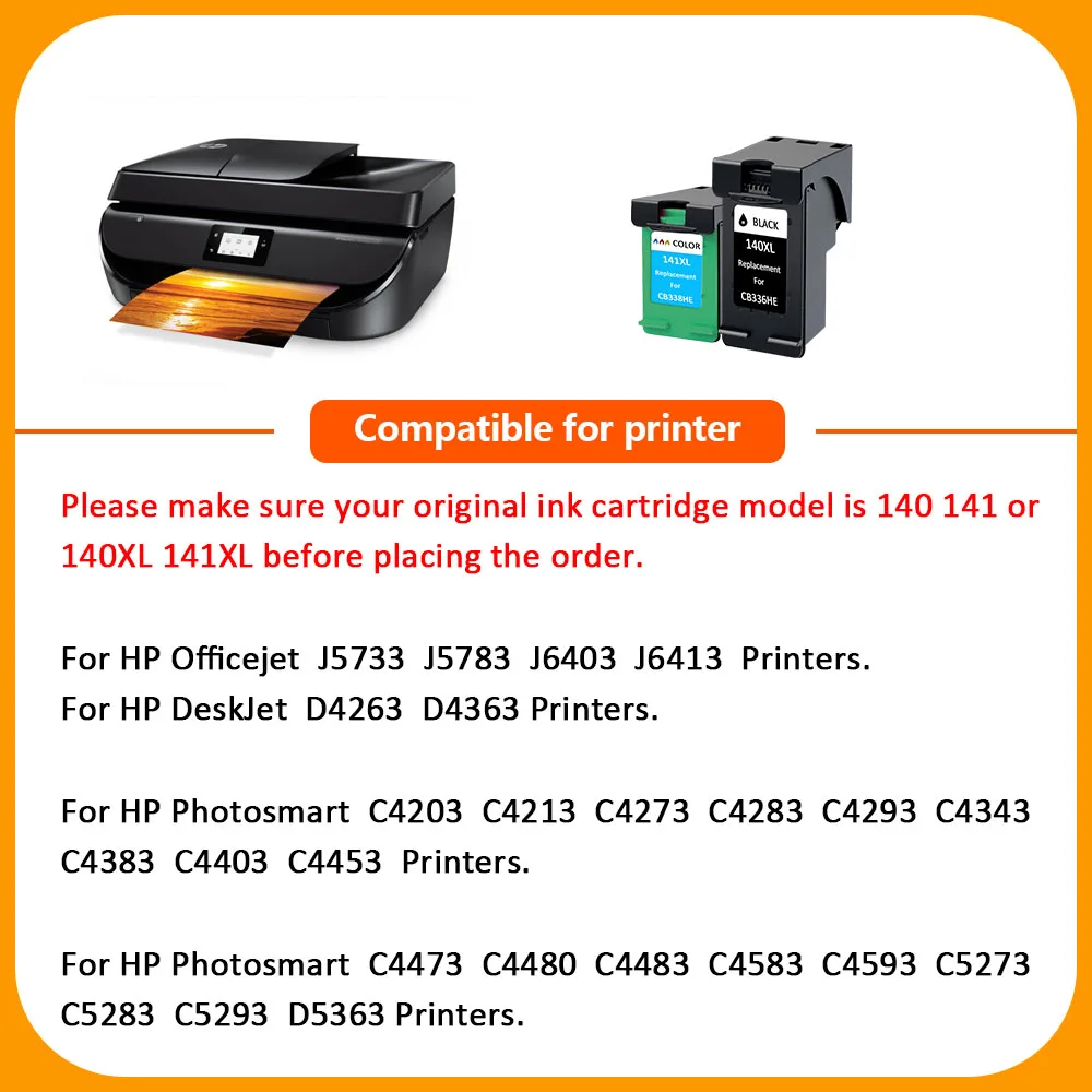 Сменный чернильный картридж HIsaint 140XL 141XL для HP 140 141 фотостудии C4583 C4483 C5283 D5363 Deskjet