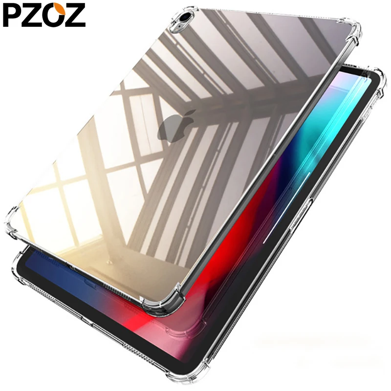 PZOZ для iPad 2/3/4 Силиконовый противоударный чехол прозрачный ТПУ для Apple, iPad 9,7 Air 2 Pro 10,5 Mini 4 3 2 1 чехол
