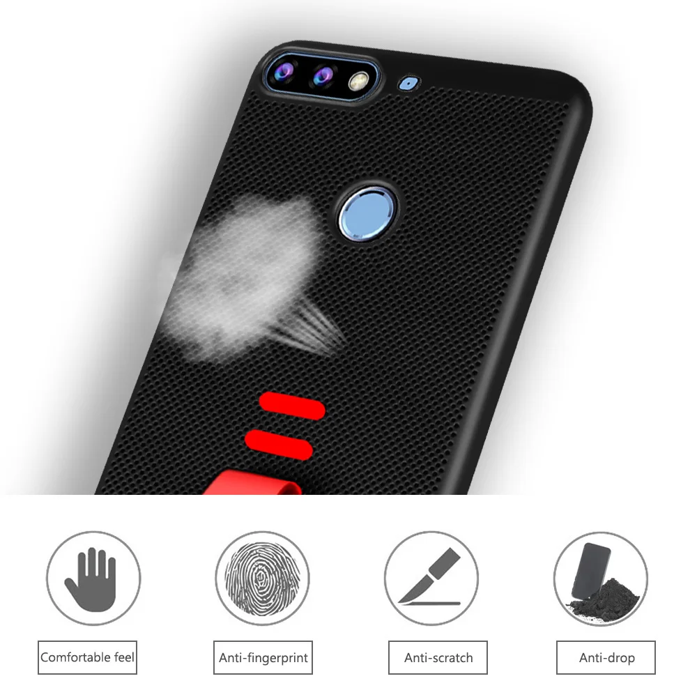 KHW1963_2_Heat Dissipation Hollow Phone Case For Huawei Honor 7C Pro 5.99 inch