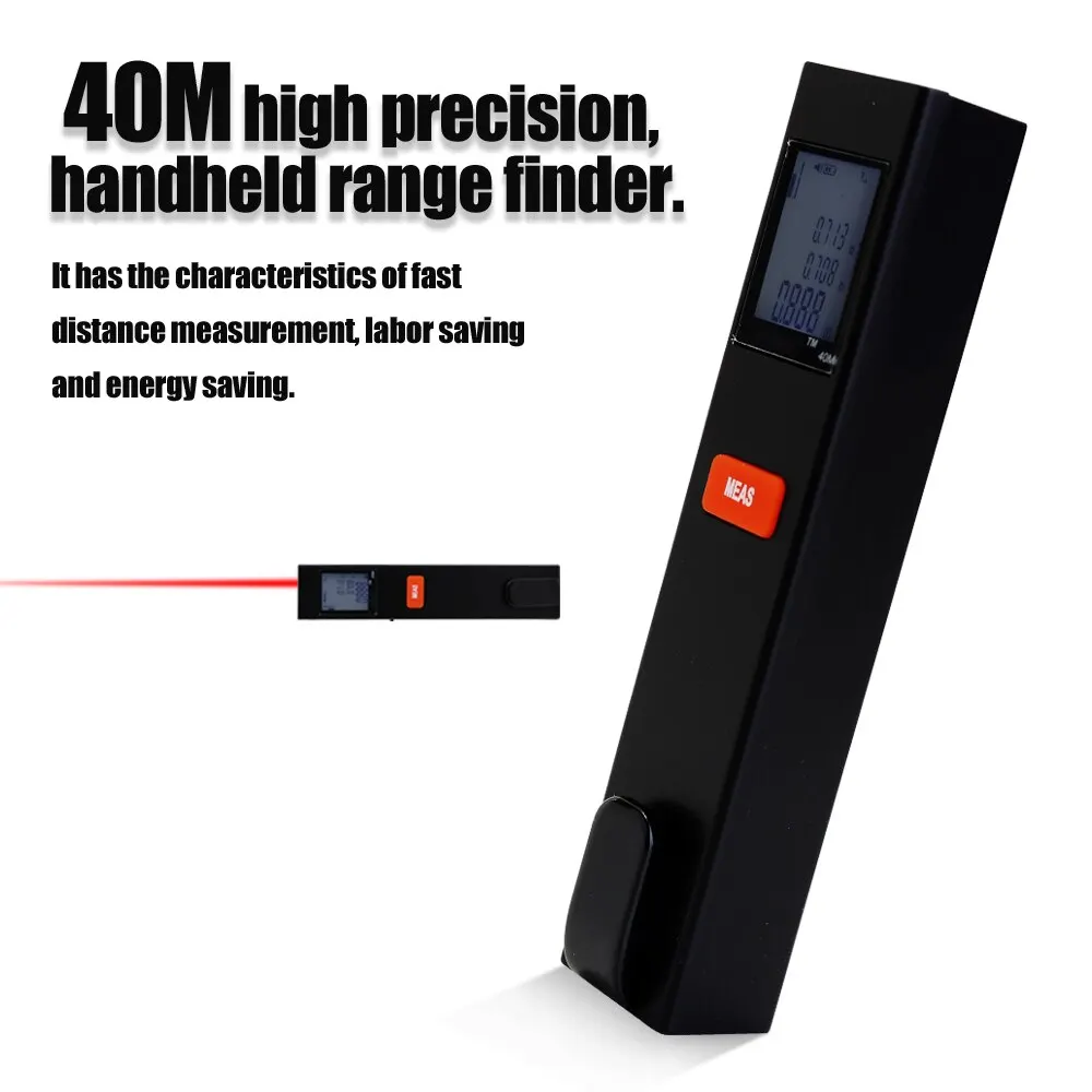 

Mini 40m Laser Rangefinder High Accuracy Red Light Handheld LCD Digital Laser Distance Meter With Backlight For Construction