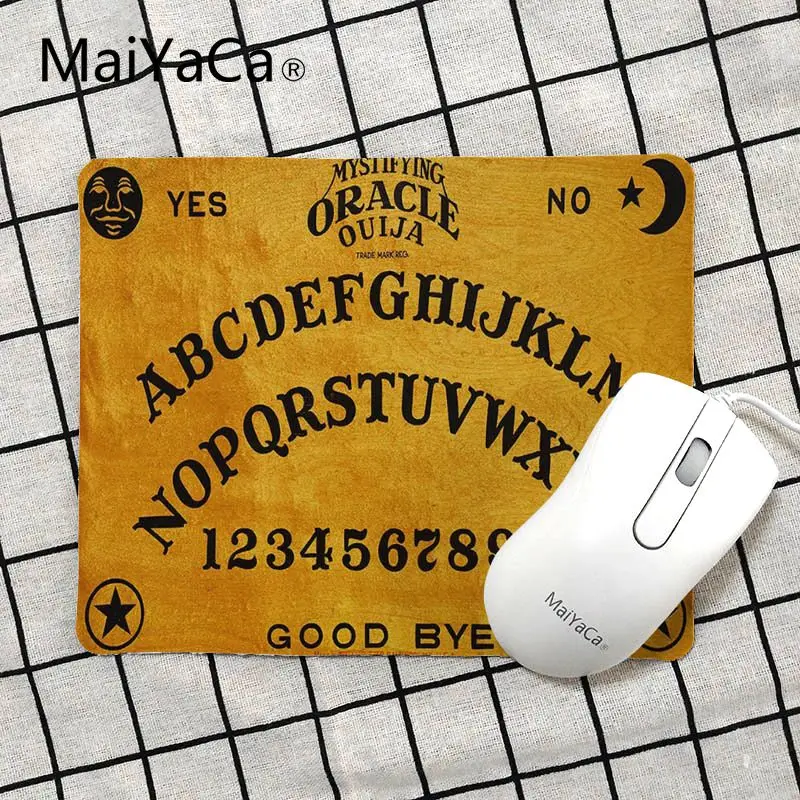 MaiYaCa высокое качество Ouija доска DIY дизайн игровой с узором коврик для мыши Размер для 18x22 см 25x29 см маленький коврик для мыши - Цвет: No Lock Edge25x29cm