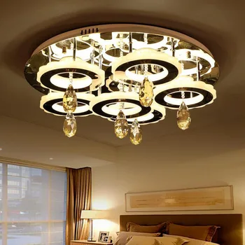 

Modern led ceiling lamp bubble column crystal lamp rectangular creative living room lights atmospheric bedroom lights 3 color
