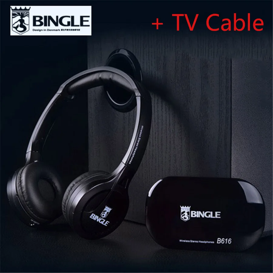 Лучшие оригинальные Bingle B616 Многофункциональные Стерео с микрофоном FM радио для MP3 PC Аудио гарнитура Беспроводные наушники для телевизора