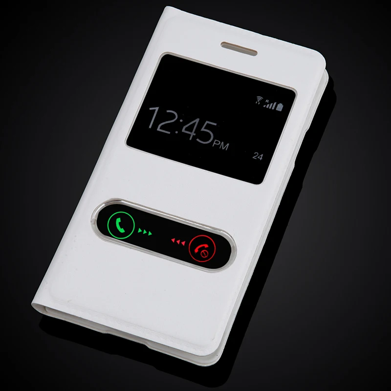 Тонкий кожаный чехол книжка с окошком для Samsung Galaxy S 3 mini SIII S3 Mini I8190|s3 memory|s3 minis3 red |