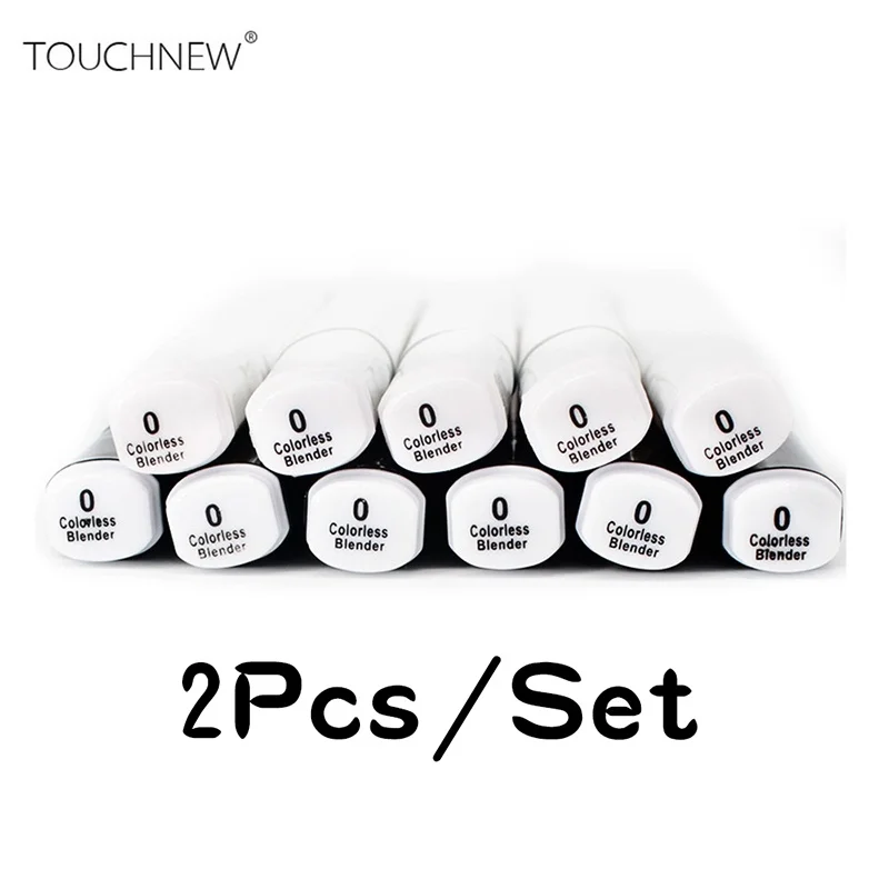 TouchNew 2Pcs/Set Dual Tip Colorless Blender Marker Pen 0# Alcohol Based Marker Pen For Artist School Sketch Stationery