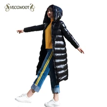 Высокое качество, 90% белый утиный пух, кокон-тип, с капюшоном, пуховик для женщин, длинный,, новинка, толстый теплый пуховик для женщин, простой, WYT557