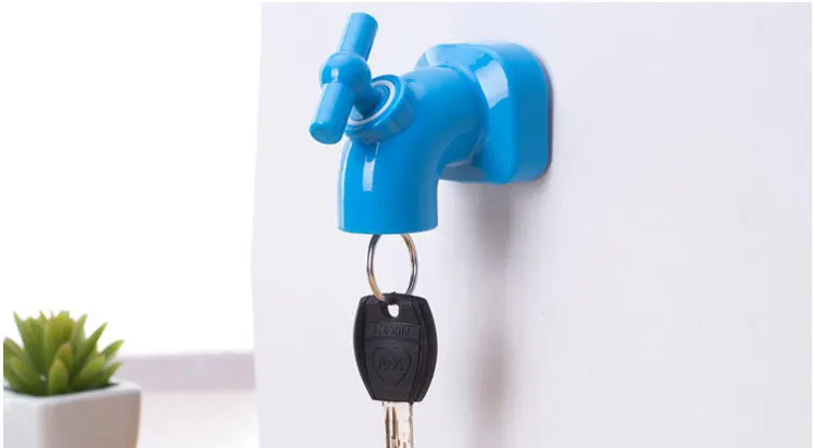 

Creative faucet Magnetic hook Anti dropping device key holder plastic hook