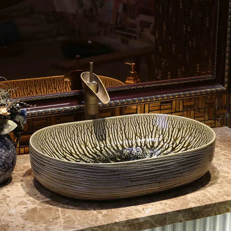 Buy Oval glazed Antique retro style porcelain luxury