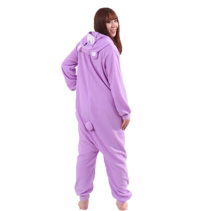 Челнока фиолетовый заботливые мишки Kigurumi мультфильм животных пижамы Для женщин