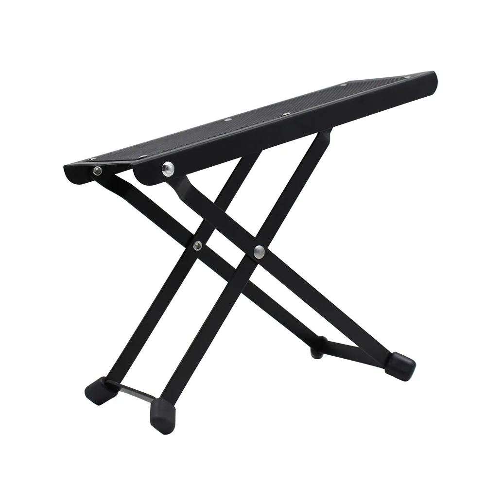 Guitar Pedal Folding Metal Guitar Footrest Stool Pedal Adjustable Height