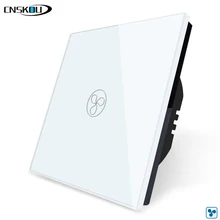 CNSKOU 86 EU UK Standard Wifi Fan Speed Switch, White Crystal Glass Wireless Remote control wall 1gang Fan touch switch цена CNSKOU 86 EU UK Standard Wifi Fan Speed Switch, White Crystal Glass Wireless Remote control wall 1gang Fan touch switch цены онлайн
