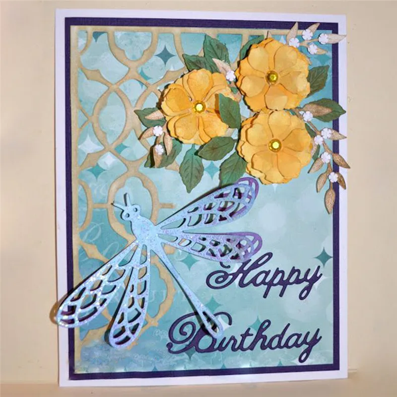 

Naifumodo Dragonfly Die Metal Cutting Dies for Scrapbooking New 2019 Craft Dies Cuts for Card Making Stitch Troqueles Stencil