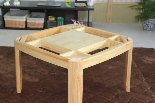 Online Asian Traditional Kotatsu Table Small Square 65cm For 1 Asian Traditional Kotatsu Table Small Square 65cm For 1 2 Person Living Room Furniture Foot Warmer Heated Wood Low Coffee