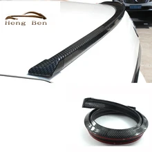 Hb 1.5 m 고무 탄소 섬유 리어 스포일러 윙 또는 루프 스포일러 윙 트림 jdm 스타일 유니버설 ducktail 리어 프로텍터 쉬운 설치(China)