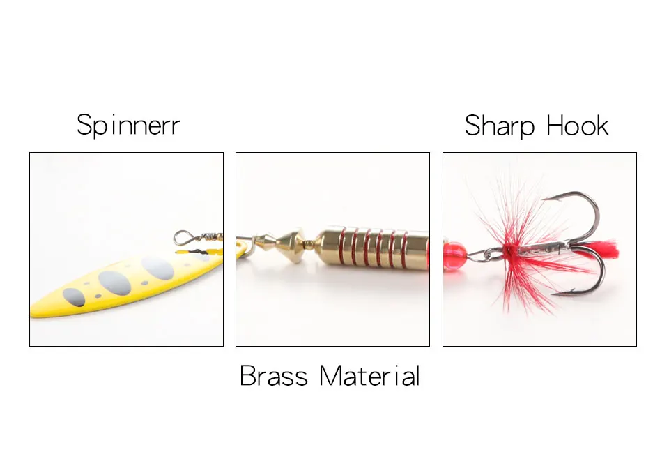 W. p. e брендовый Спиннер-приманка 1 шт. 6,5 г/10 г/13,5 г 11 цветов с тройной металлический карабин ложка приманка жесткая рыболовная приманка