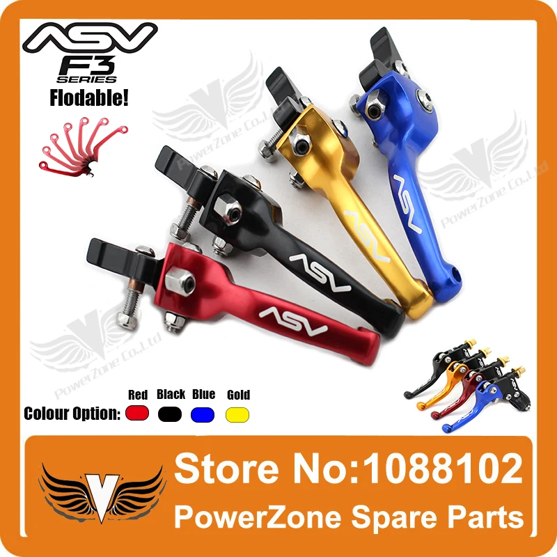 Aluminum ASV F3 Short Clutch Brake Folding Lever 4 Color Racing Motorcycle Pit Dirt Bike IRBIS KAYO BSE CRF Modify