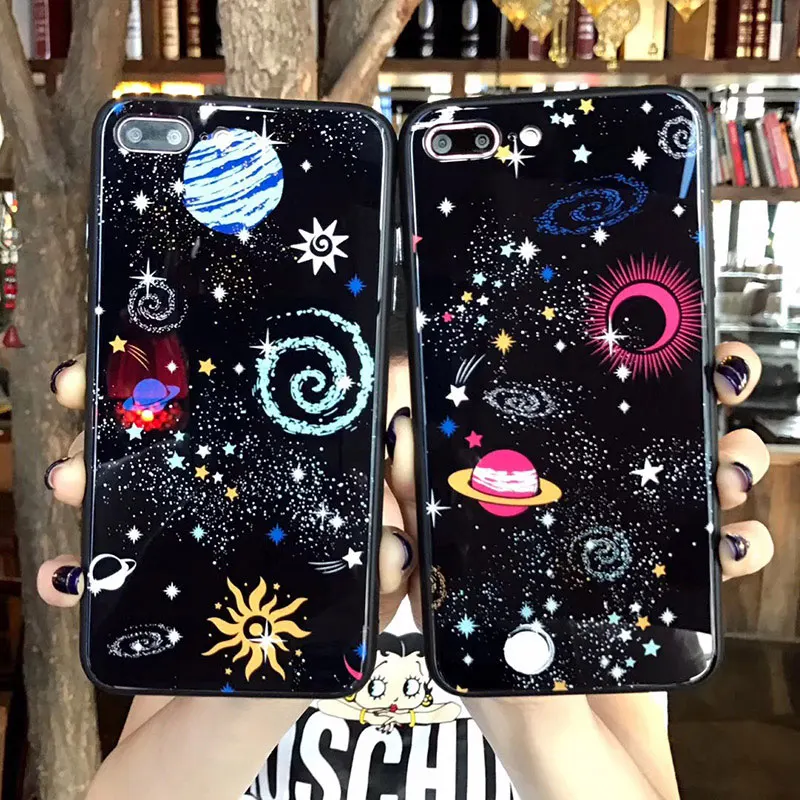 Чехол для телефона Boucho Universe Planet iphone X чехол 6 6s 7 8 Plus серия чехлы из закаленного