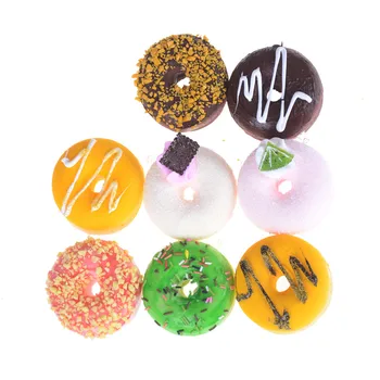 

1pc Simulation Donuts Decor Charms Baby Kids Children Food Pretend Play Kitchen Toys Squishy Bagels Bread Fake Doughnut
