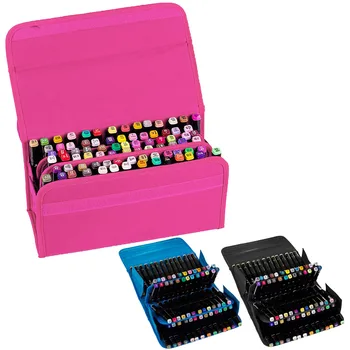 

80 Slots Portable Marker Case Bag Holder Pouch for Copic Marker Sketch Pencils Pencils Case Fit Pens in Diameter 15mm to 22mm