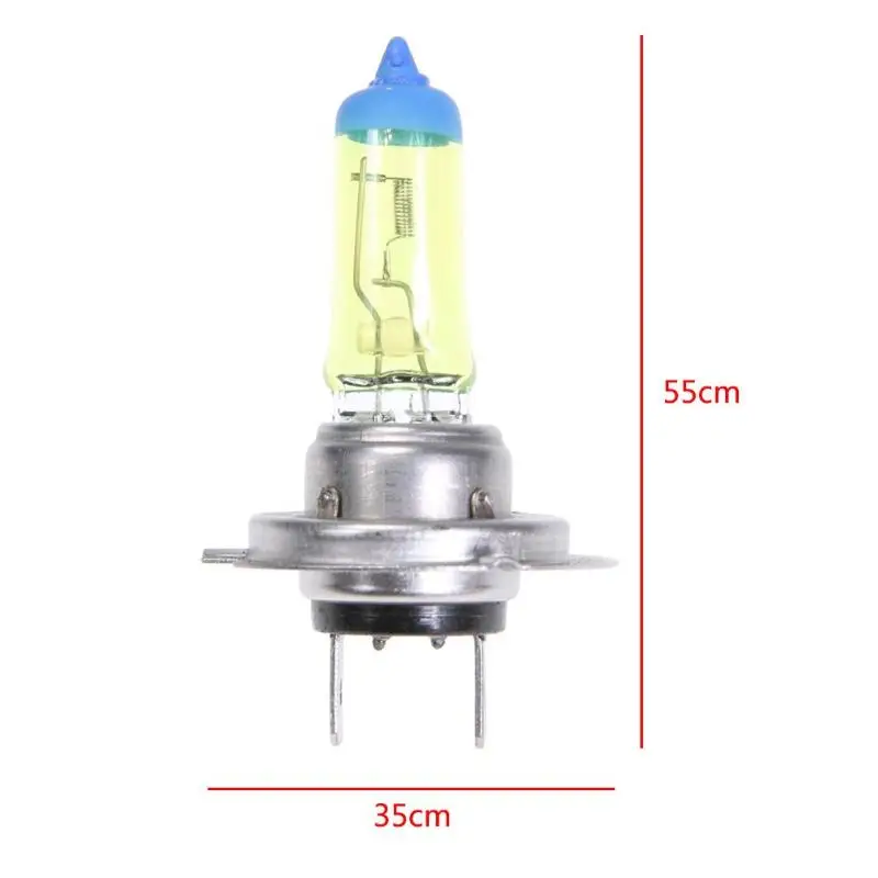 1 шт., кварцевое стекло H7 3000K 55 W, автомобильный желтый галогенный головной светильник, лампа, чистый автомобильный светильник