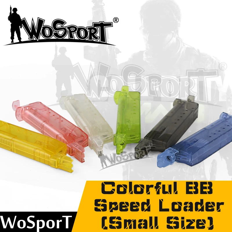 WoSport Paintball Plastic BB Speed loader 100rd colorful small Tactical Military Airsoft