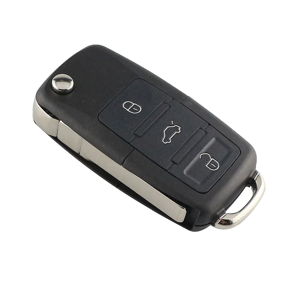 YIQIXIN 2 кнопки флип складной удаленной оболочки ключа автомобиля для VW polo passat b5 TIGUAN Golf для Volkswagen Seat Altea Альгамбра Skoda - Количество кнопок: 3 Кнопки