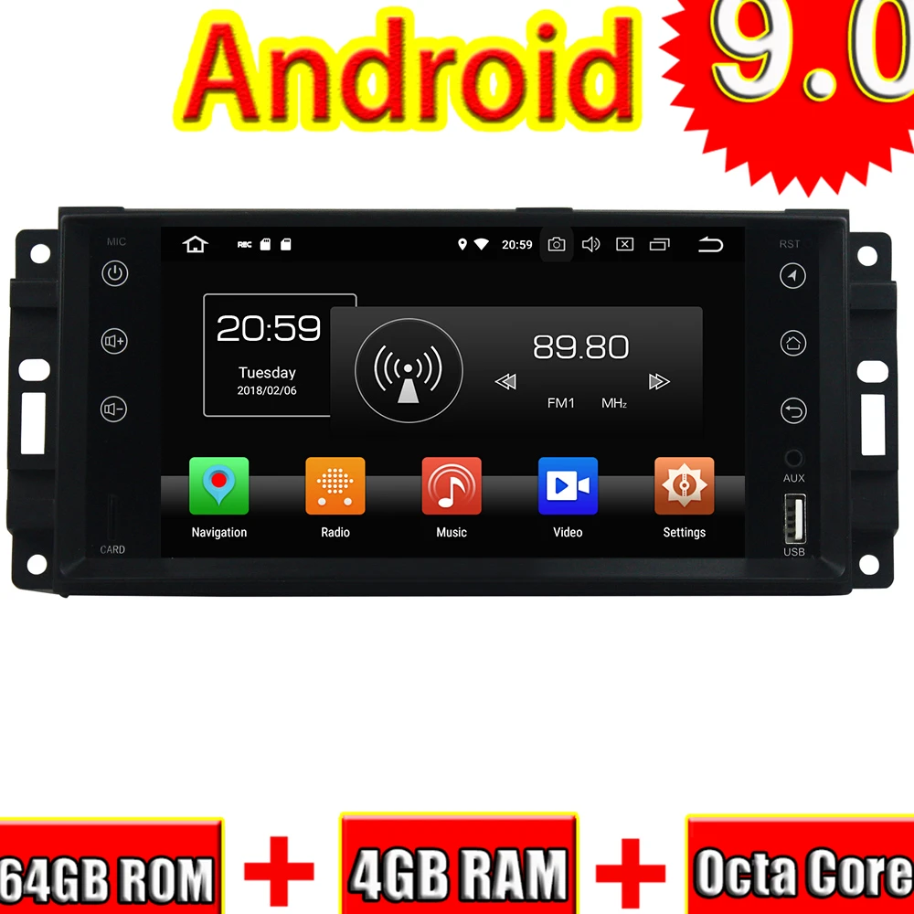TOPNAVI Android 9 0 Автомобильный GPS навигационный плеер для Jeep Sebring 300C Grand Cherokee Компас