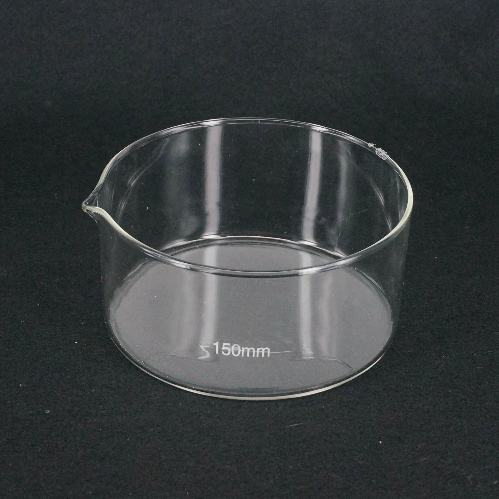 150 мм кристаллизация стекла тарелка дно с носиком для химической лаборатории