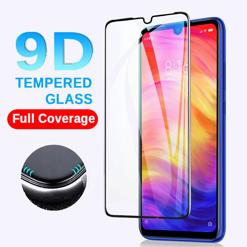 9D полное покрытие закаленное стекло для Xiaomi Redmi Note 7 защитное защитная пленка