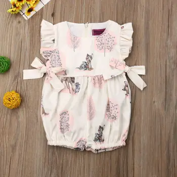 

Fashion Sweet Newborn Baby Girl Deer Romper Jumpsuit Clothes Outfits