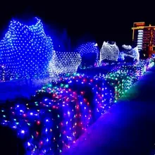 Год 6x3 м светодиодная Рождественская гирлянда садовые фонари Открытый украшение с утолщённой меховой опушкой, рождественские Светодиодный чистая светящиеся гирлянды Luces De Navidad