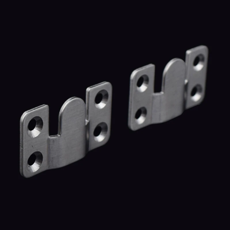 

2Pcs Stainless Steel Iron Metal Picture Frame Hanger Hanging Photo Wall Oil Painting Mirror Saw Tooth Hooks with Screws