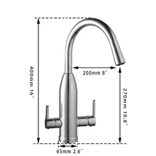 Полированный хром латунь поворотный кухонные раковины очиститель воды 360 градусов вращающийся кухонный смеситель кран на бортике