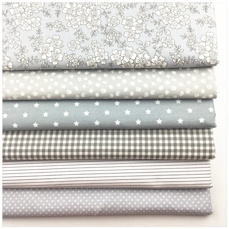 Syunss,New Gray Floral Printed Cotton Fabric DIY Tissue Patchwork Telas Sewing Baby Toy Bedding Quilting Tecido Tilda The Cloth Syunss,New Gray Floral Printed Cotton Fabric DIY Tissue Patchwork Telas Sewing Baby Toy Bedding Quilting Tecido Tilda The Cloth